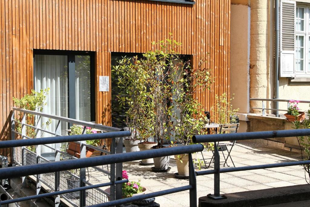 Balkón nebo terasa v ubytování Hôtel De L'Ill