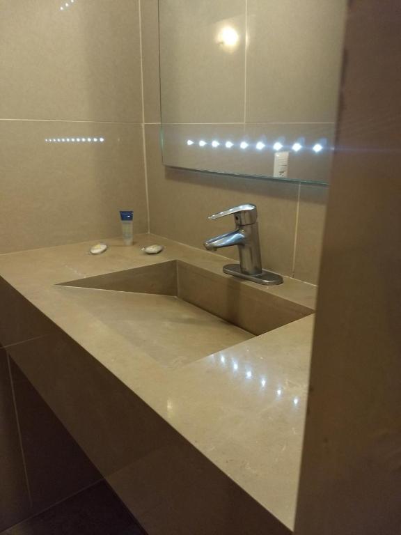 Koupelna v ubytování Hotel Acuario de Veracruz