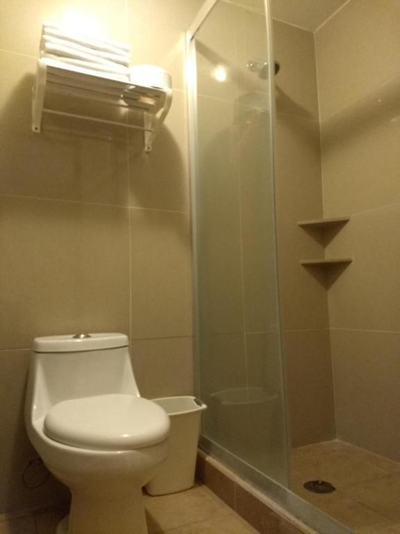 Koupelna v ubytování Hotel Acuario de Veracruz