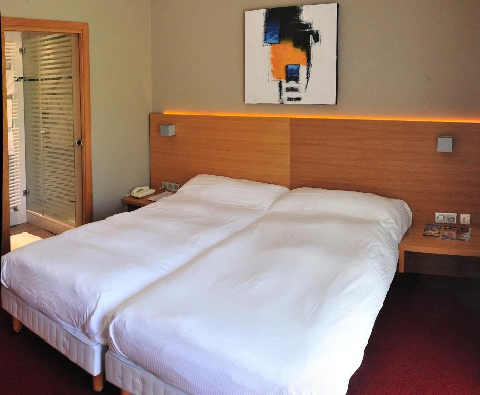 Postel nebo postele na pokoji v ubytování Hôtel Restaurant Logis Auberge Sundgovienne