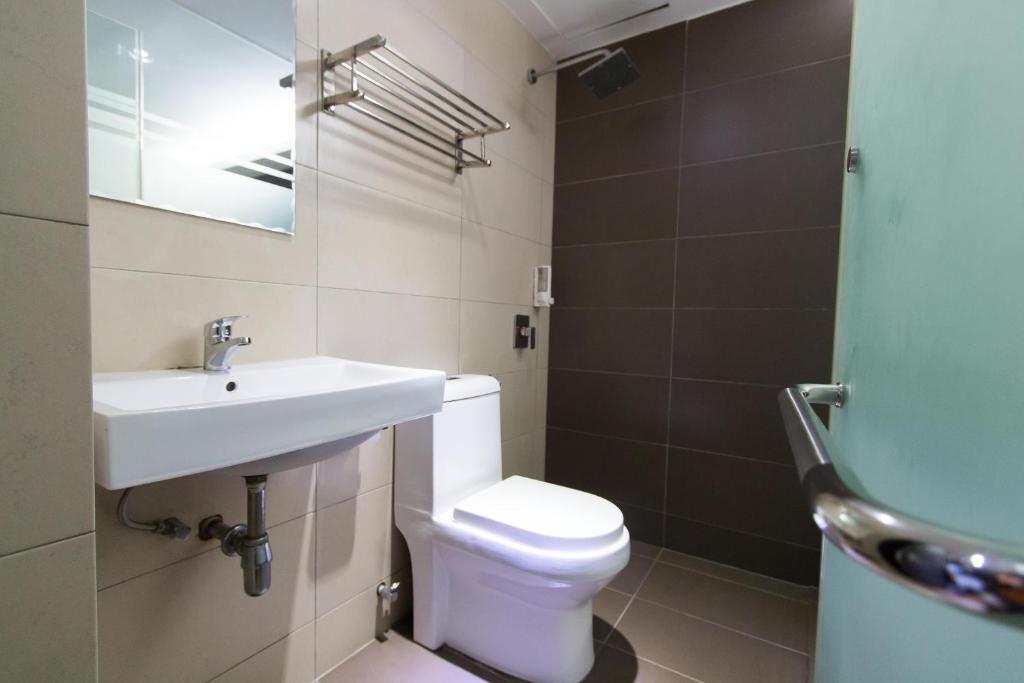 Koupelna v ubytování Hotel 99 Bandar Klang (Meru)