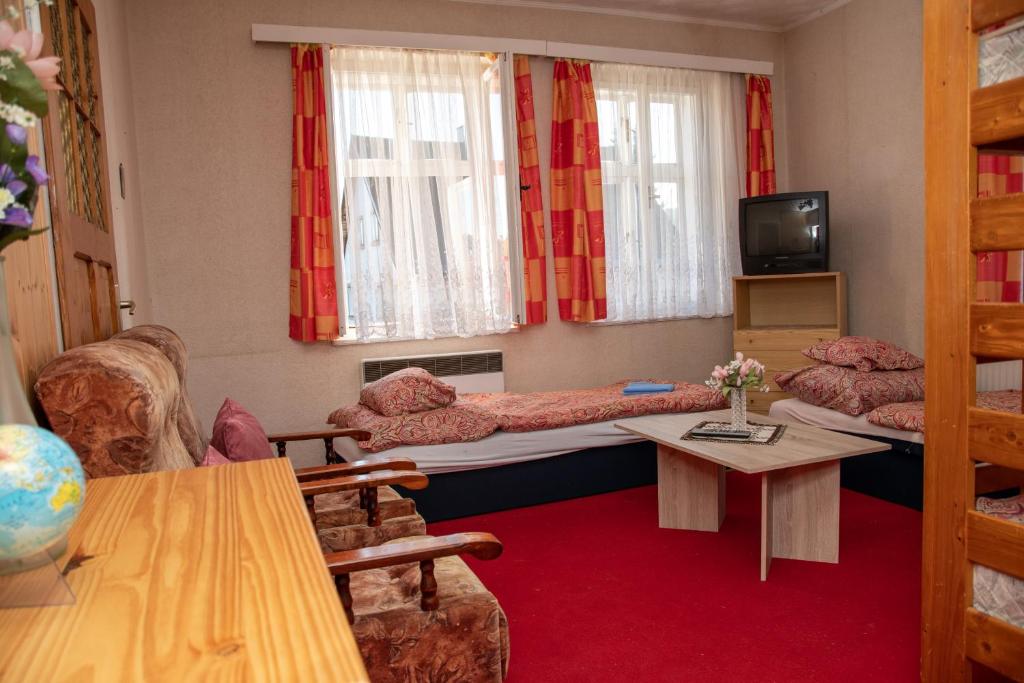 TV a/nebo společenská místnost v ubytování Apartmány U Kocoura pod Klínovcem