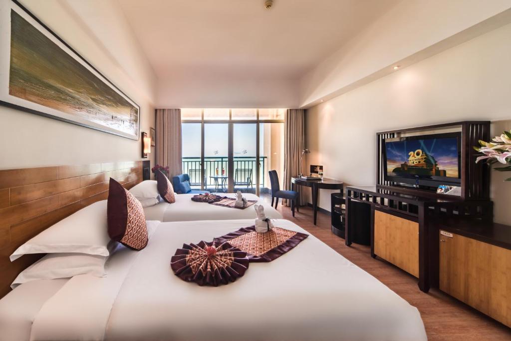 Shengyi Holiday Villa Hotel - Deluxe Twin Room With Balcony And Sea View