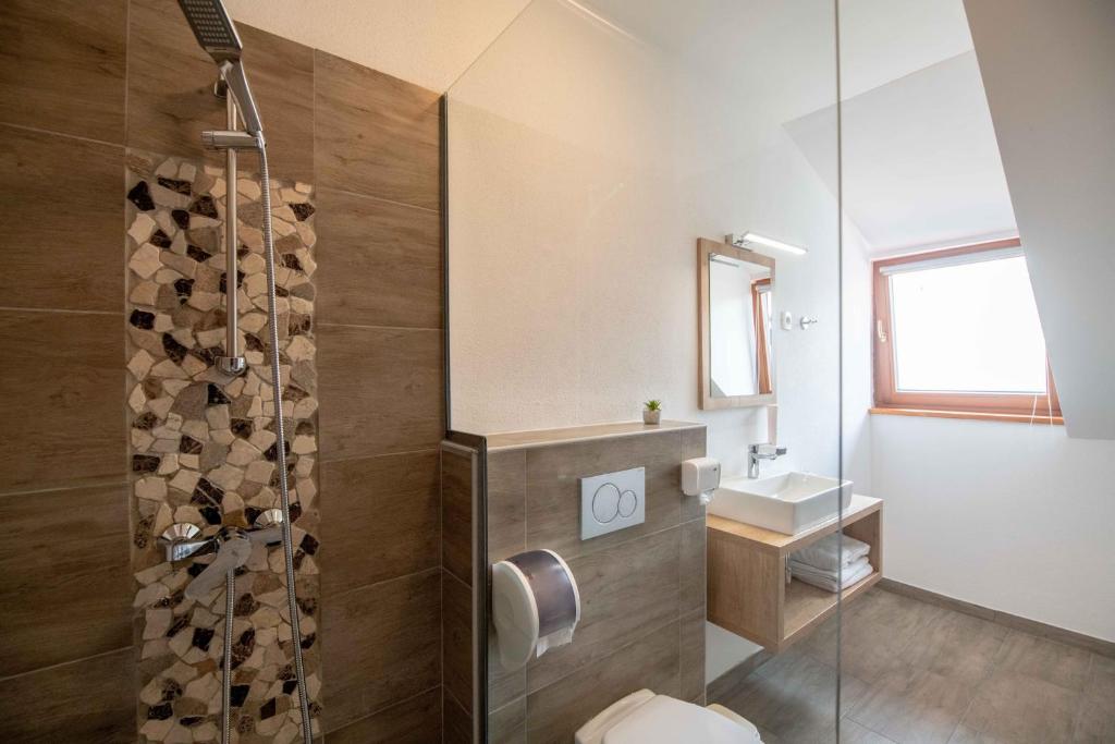 Koupelna v ubytování Guesthouse Stari Mayr