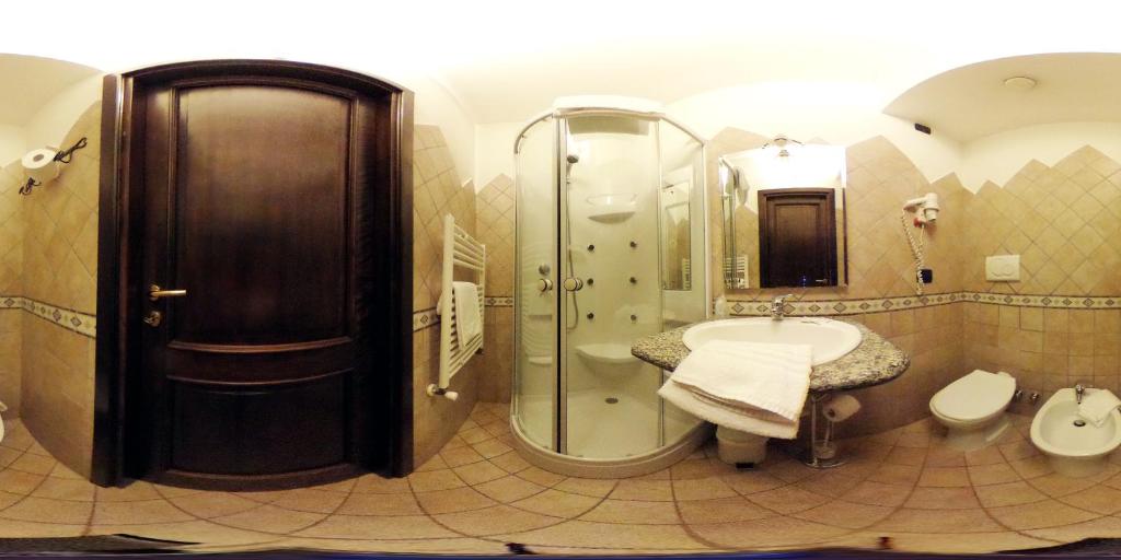 Koupelna v ubytování Hotel Damian Park Hotel Delle Magnolie