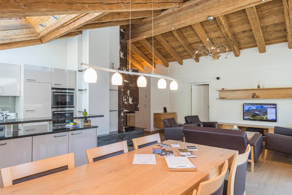 Kuchyň nebo kuchyňský kout v ubytování Matthiol Appartements