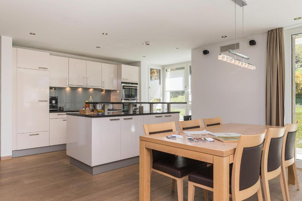 Kuchyň nebo kuchyňský kout v ubytování Matthiol Appartements