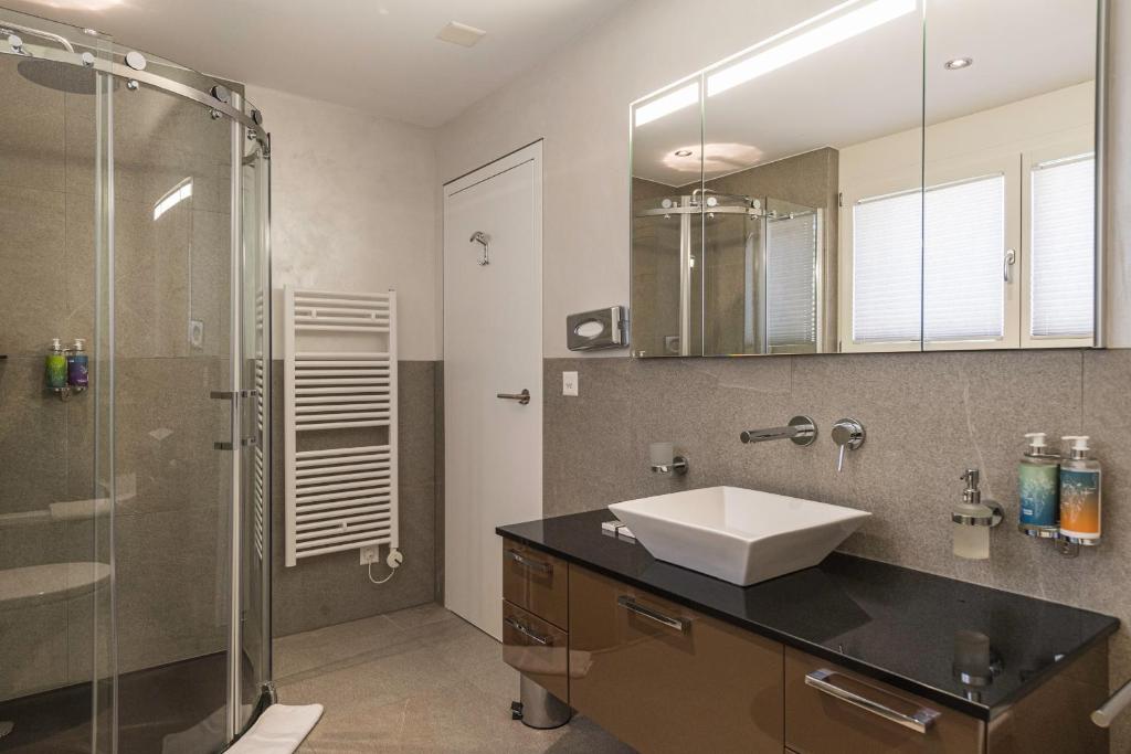 Koupelna v ubytování Matthiol Appartements