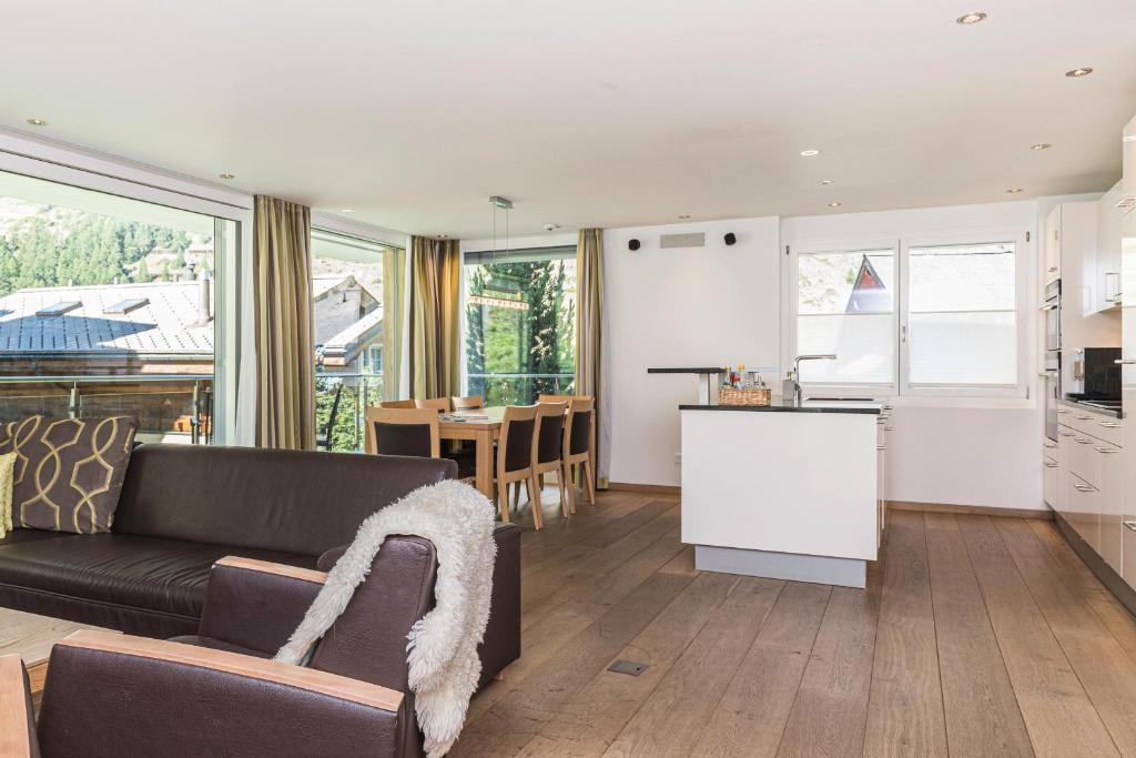 Kuchyň nebo kuchyňský kout v ubytování Matthiol Appartements