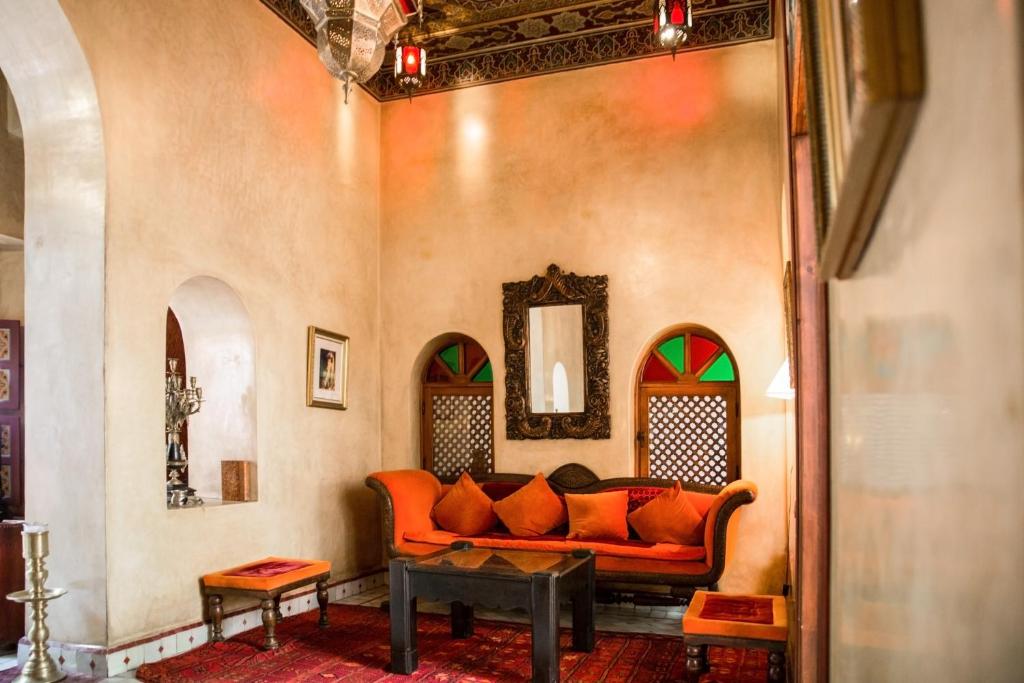 Posezení v ubytování Riad Ayadina & SPA