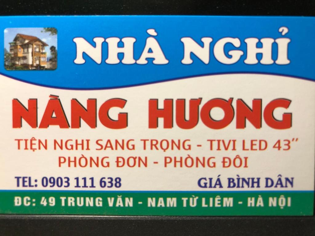 Certifikát, hodnocení, plakát nebo jiný dokument vystavený v ubytování Nàng Hương Motel