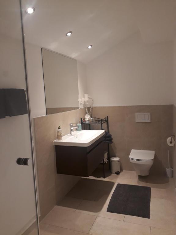 Bilik mandi di Ferienwohnung Stubenböck
