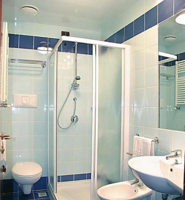 Koupelna v ubytování Hotel Dal Ponte
