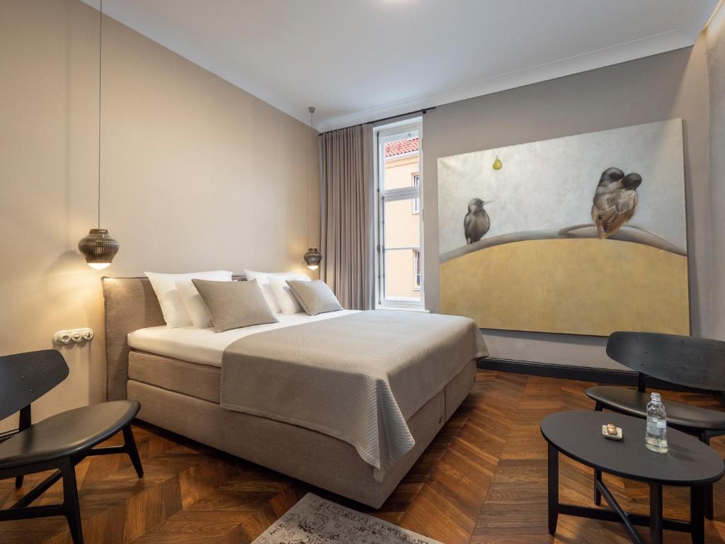 Postel nebo postele na pokoji v ubytování Boutique Hotel Rosenplänter