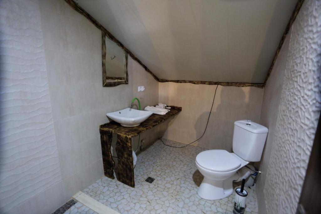 Koupelna v ubytování SunnyAvlabari Homestay