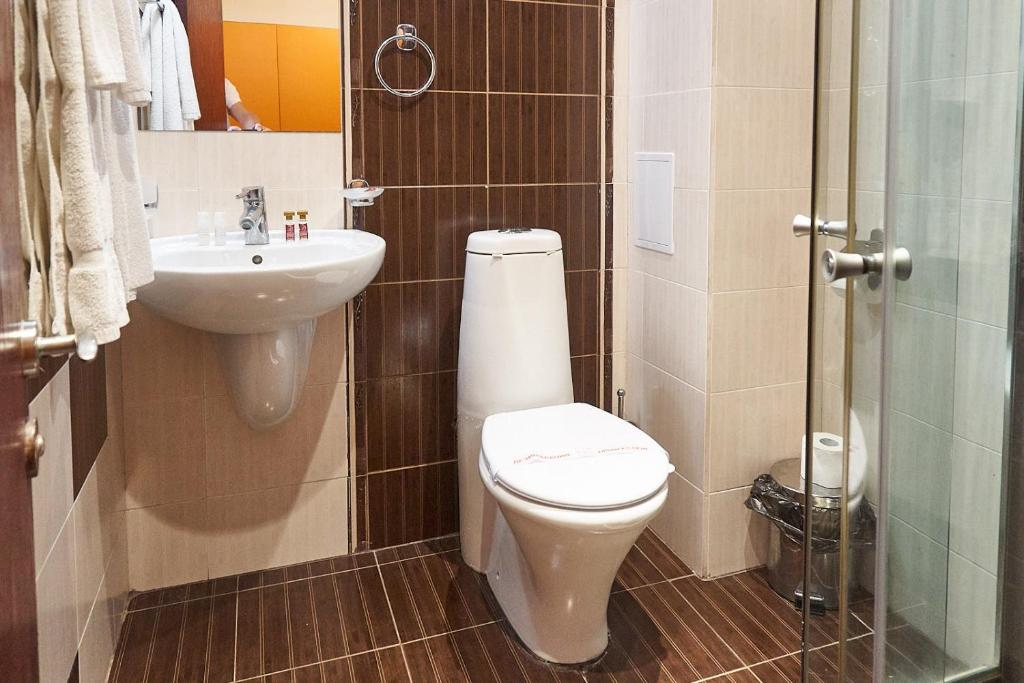 Koupelna v ubytování Hotel Sea Star Приморско