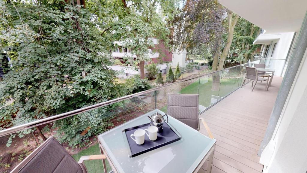 Balkón nebo terasa v ubytování White Pearl Apartment 1.06