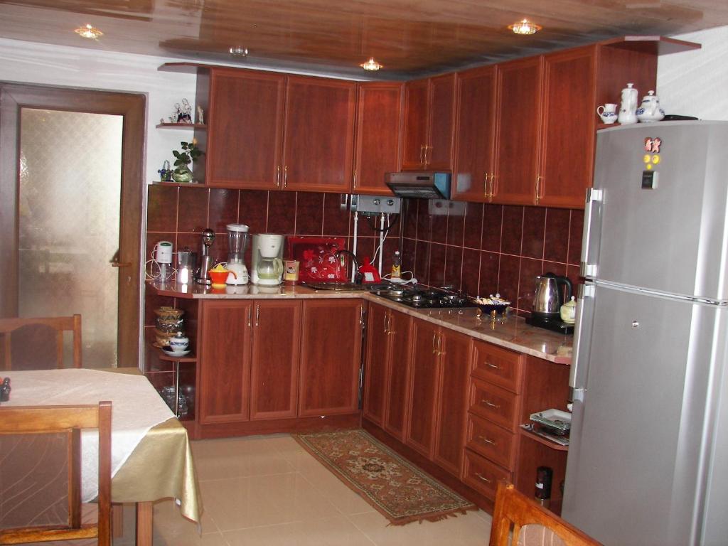 Kuchyň nebo kuchyňský kout v ubytování Hotel MIRA