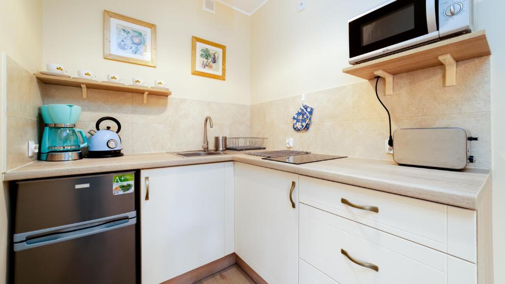 Kuchyňa alebo kuchynka v ubytovaní Apartamenty EverySky - Leśny Dom 16 - 18