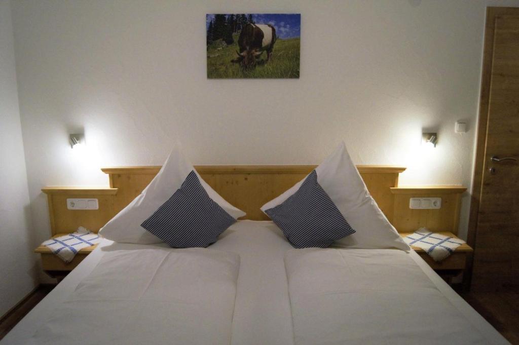 Postel nebo postele na pokoji v ubytování Haflinger Hof