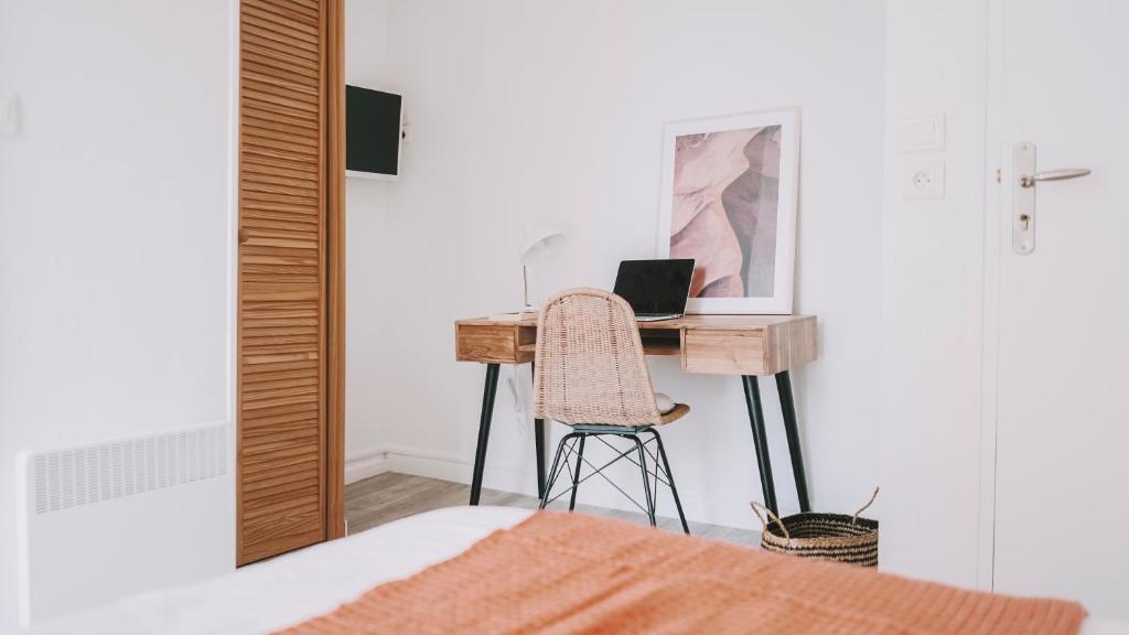 Postel nebo postele na pokoji v ubytování Coliving Biarritz