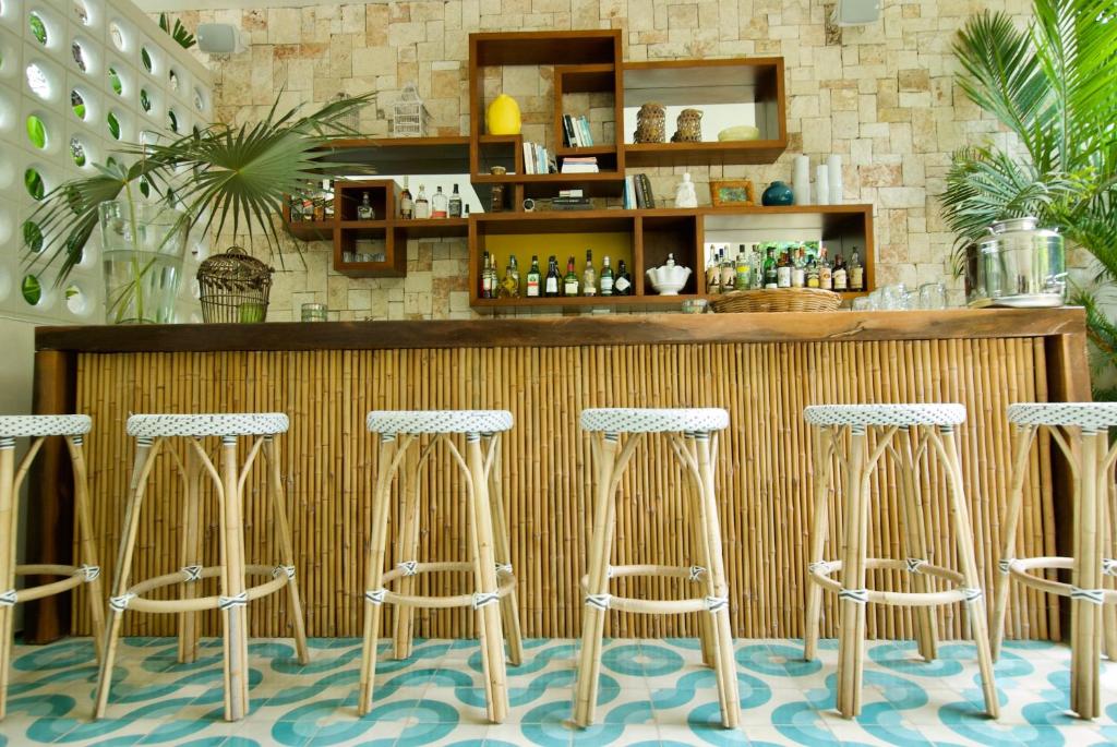 Lounge nebo bar v ubytování Hotel Tiki Tiki Tulum