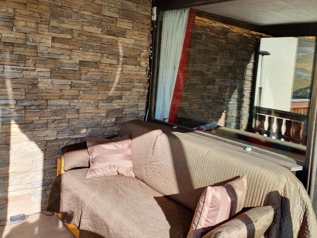 Posezení v ubytování Le Serac W6 appartement avec véranda en angle vue panoramique gérer par particulier sur place