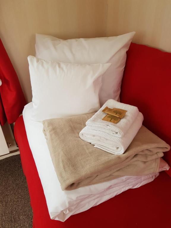 Postel nebo postele na pokoji v ubytování Domki u Brzeginy
