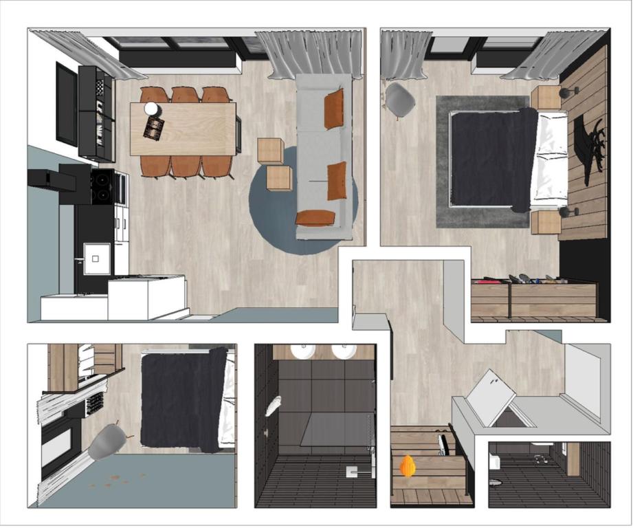 Televízia a/alebo spoločenská miestnosť v ubytovaní Dahoam by Sarina - Village Appartements