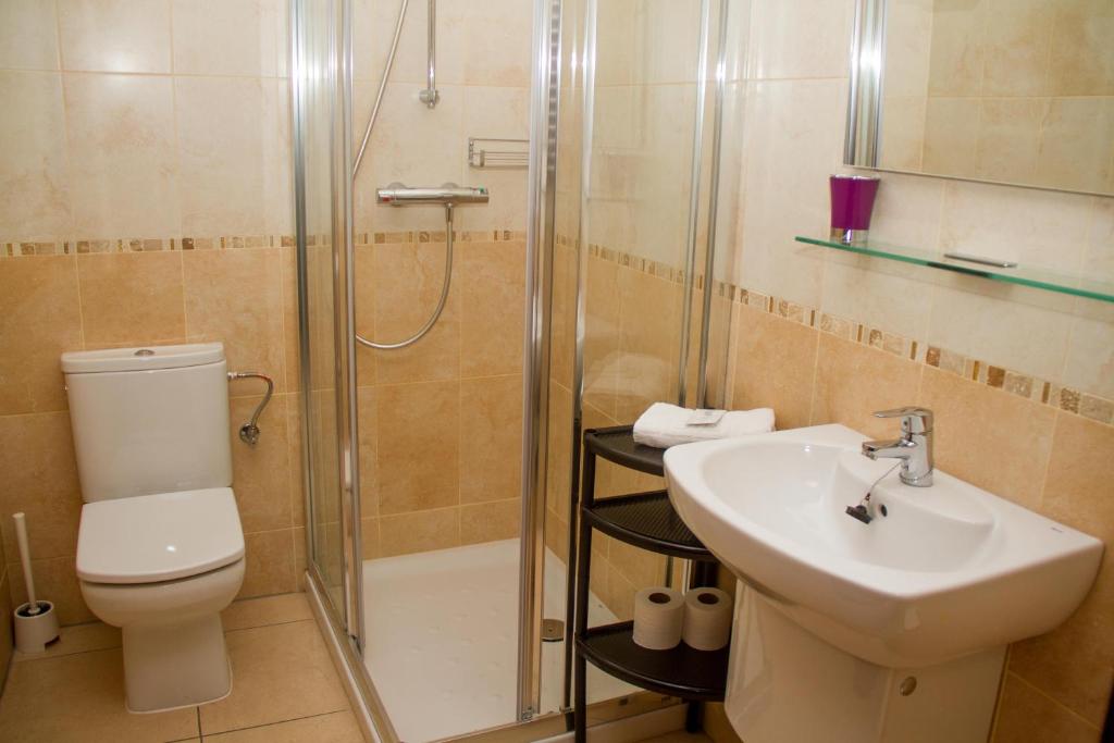 Koupelna v ubytování Hostal Gran Sol