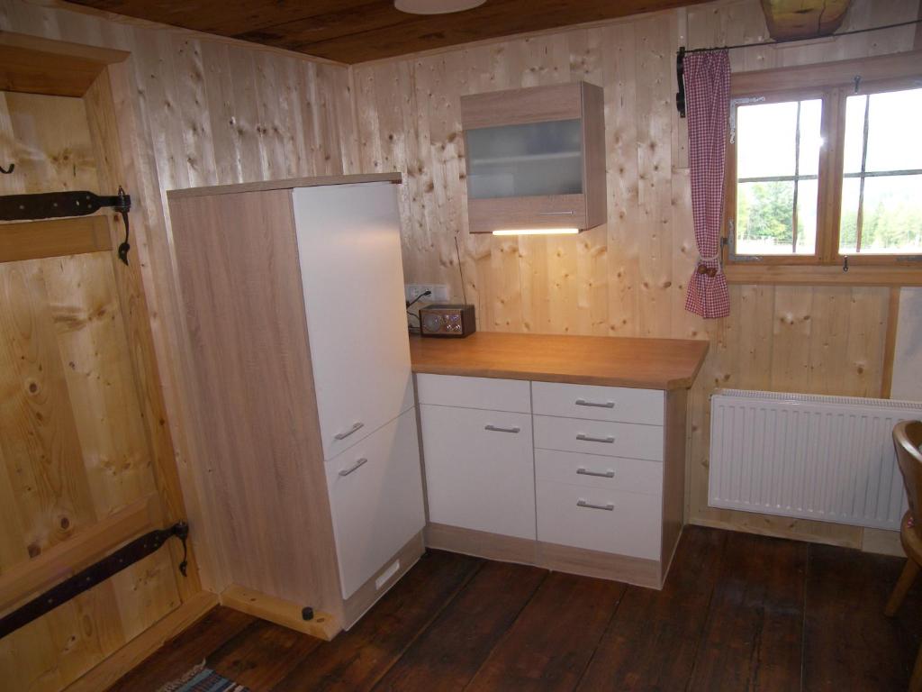 Kuchyň nebo kuchyňský kout v ubytování Ferienhütte Troadkostn