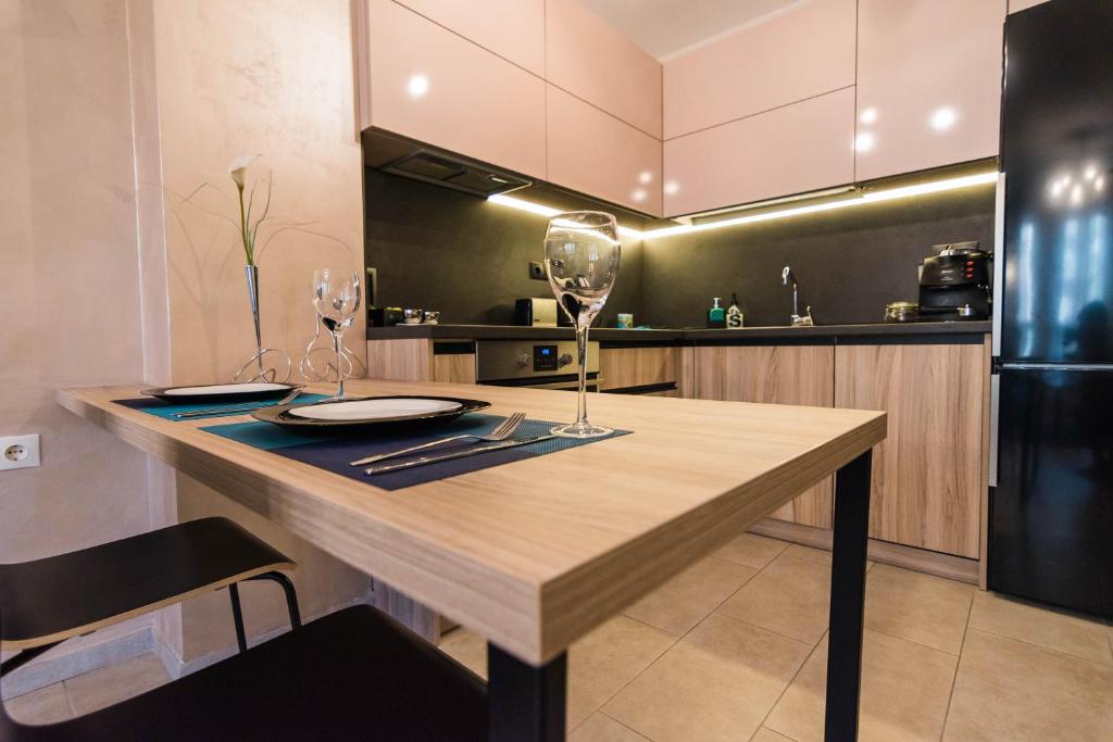Kuchyň nebo kuchyňský kout v ubytování Kapana Luxury City Center Apartments with Garage