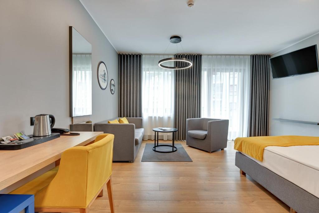Postel nebo postele na pokoji v ubytování HOTEL NUMBER ONE BY GRANO Gdańsk - GRANO LIFE Gdańsk