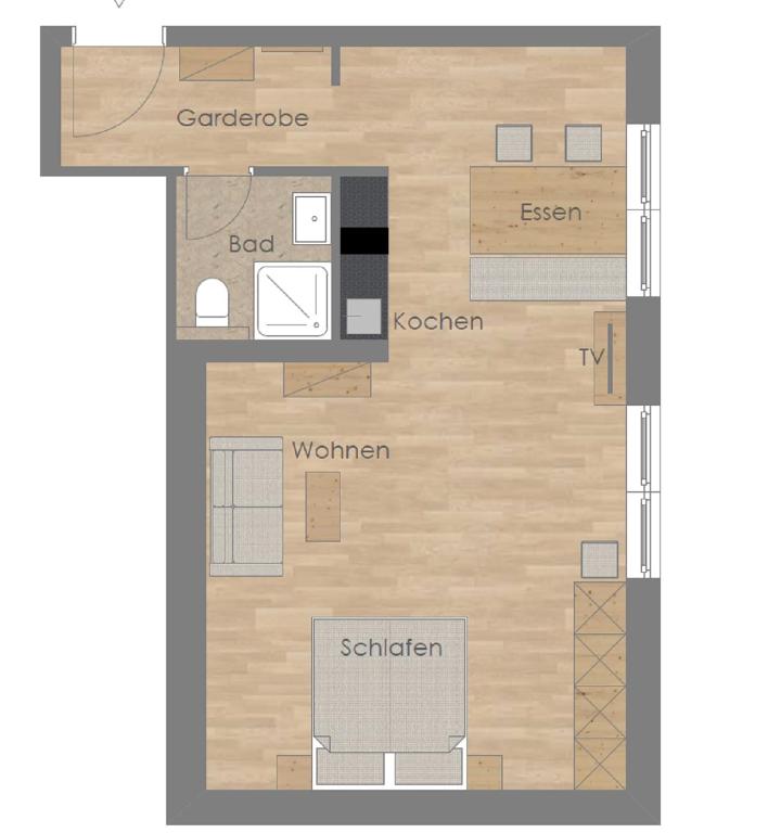 The floor plan of Alpenvital Tirol Appartements