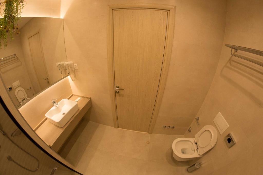 Koupelna v ubytování Hotel Verso