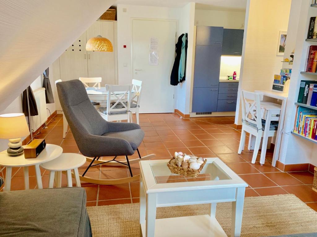 Posezení v ubytování Strandnahe Ferienwohnung Rügen