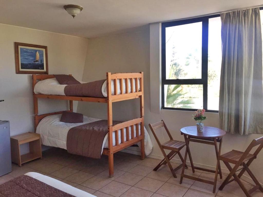 Postel nebo postele na pokoji v ubytování Hotel Blanco Encalada
