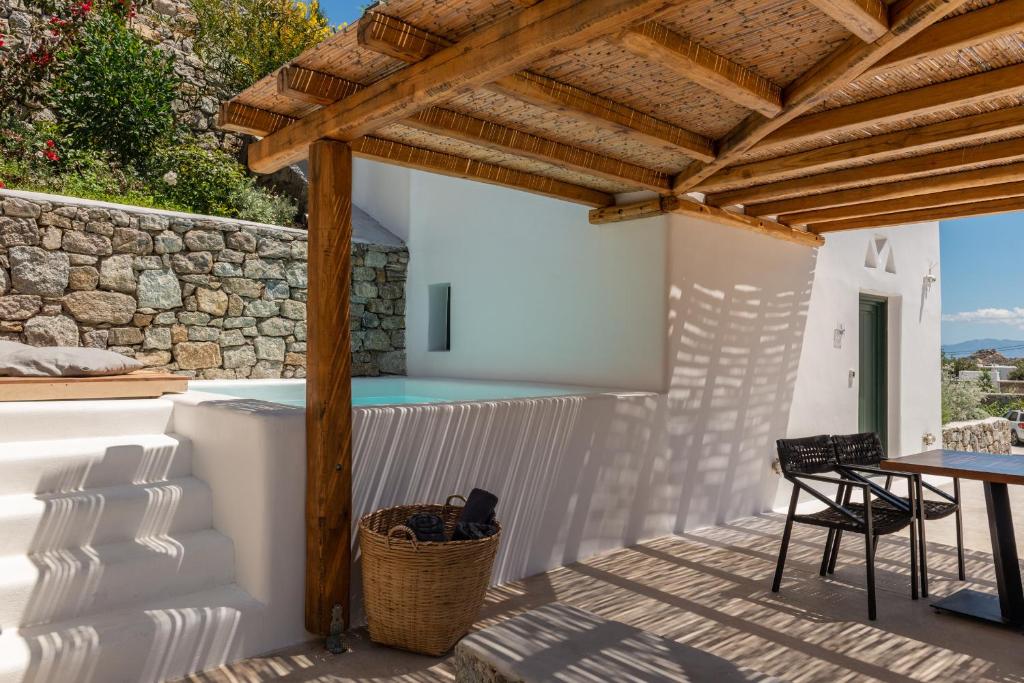 Balkón nebo terasa v ubytování Mykonos Drops