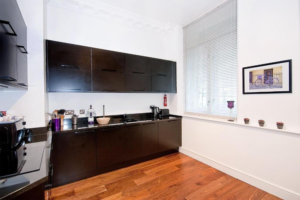 Kuchyň nebo kuchyňský kout v ubytování Apartment 1, 48 Bishopsgate by City Living London