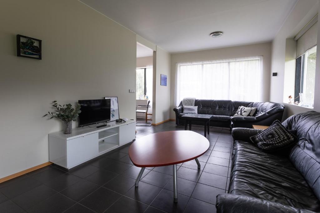 TV a/nebo společenská místnost v ubytování Guesthouse Dalbaer