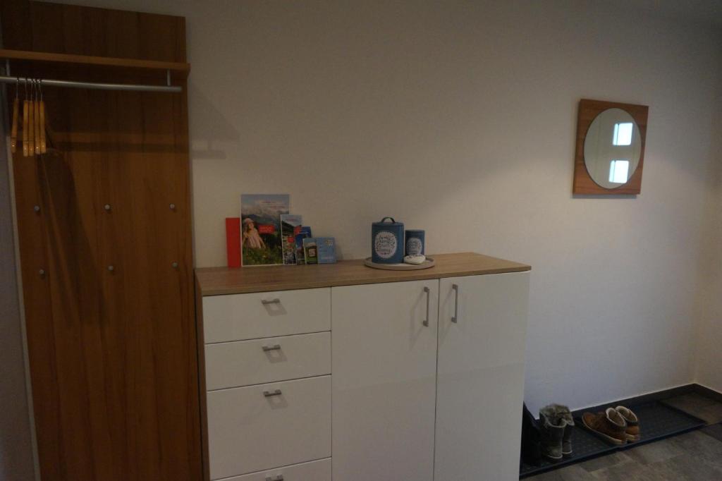 Kuchyň nebo kuchyňský kout v ubytování Appartement Deisl