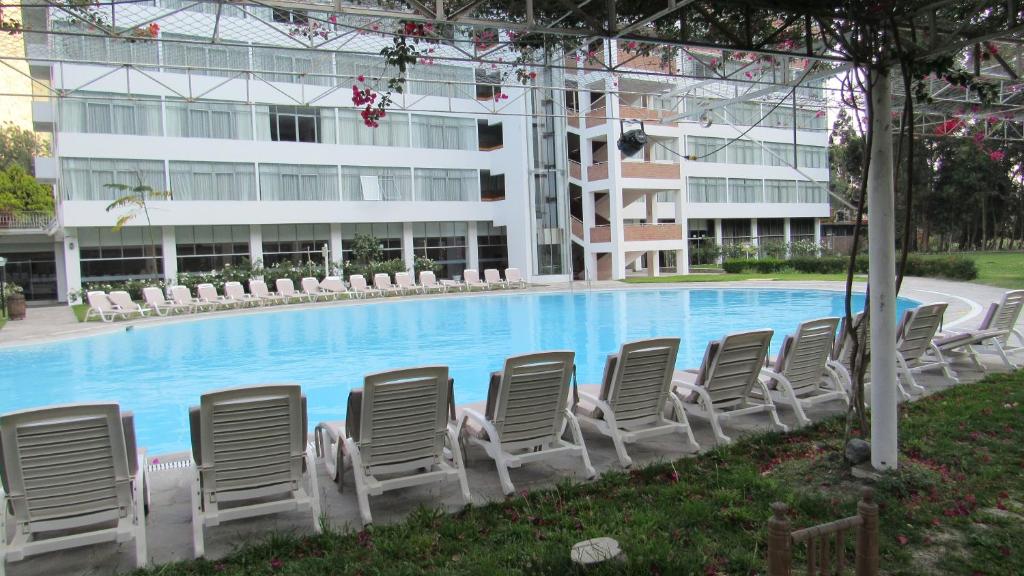 Bazén v ubytování Guizado Portillo Hacienda & Resort nebo v jeho okolí