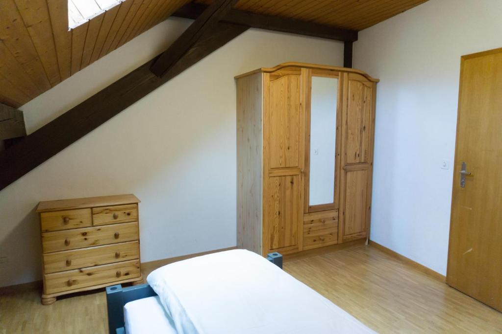 Postel nebo postele na pokoji v ubytování Speiserestaurant Traube