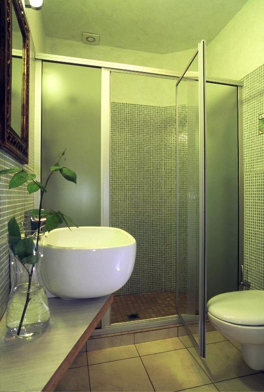 Koupelna v ubytování Hotel Gambrinus