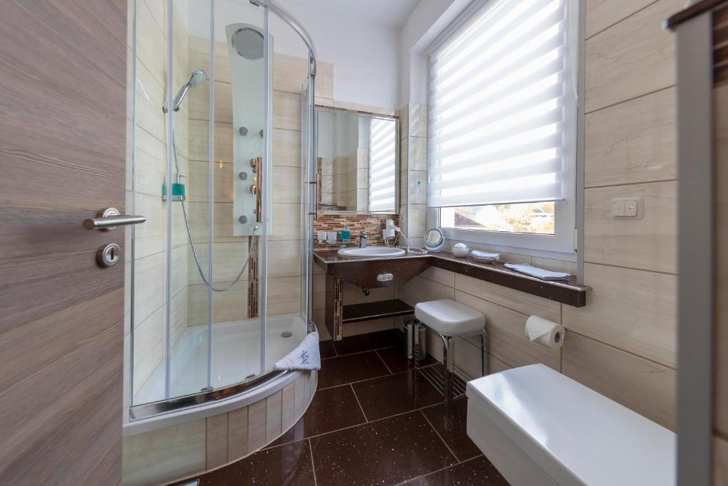 Koupelna v ubytování Hotel Höhn