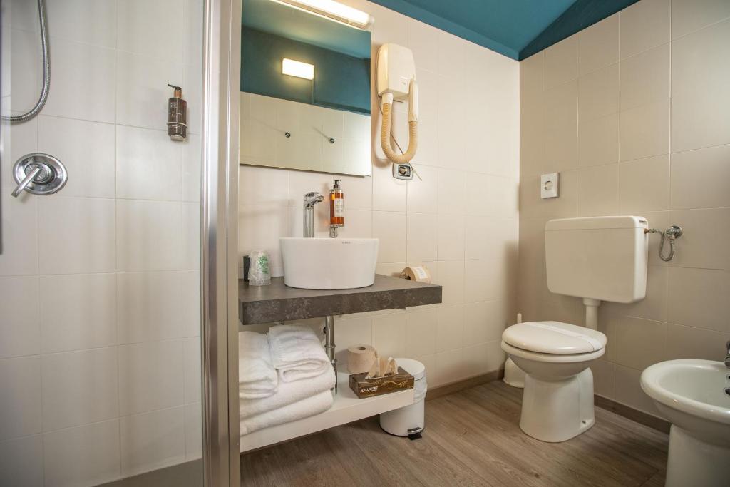 Koupelna v ubytování Hotel Villa Alberta