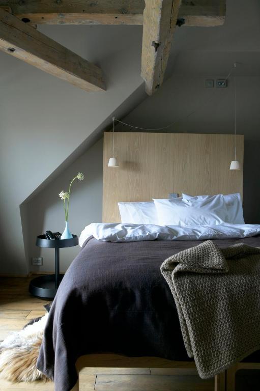 Postel nebo postele na pokoji v ubytování Hotel Brosundet