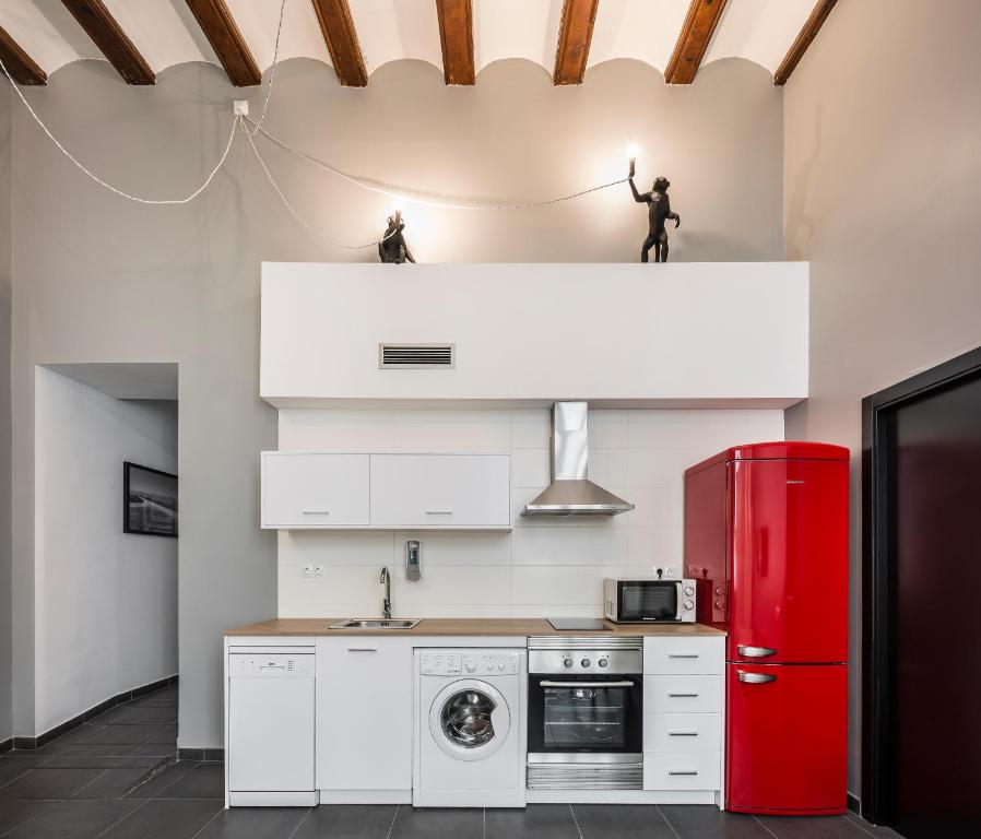 Kuchyň nebo kuchyňský kout v ubytování Catalina Suites San Nicolas