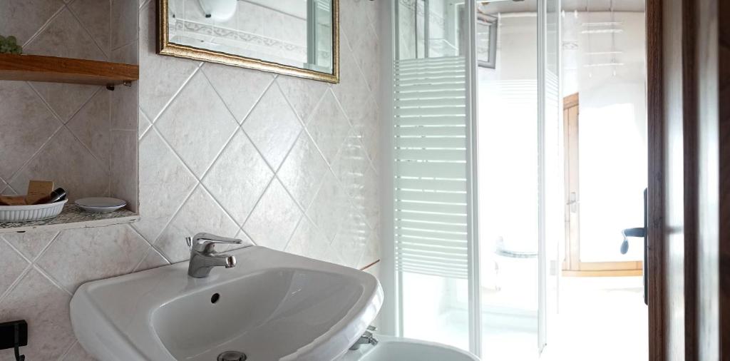 Koupelna v ubytování B&B Le Undici Lune