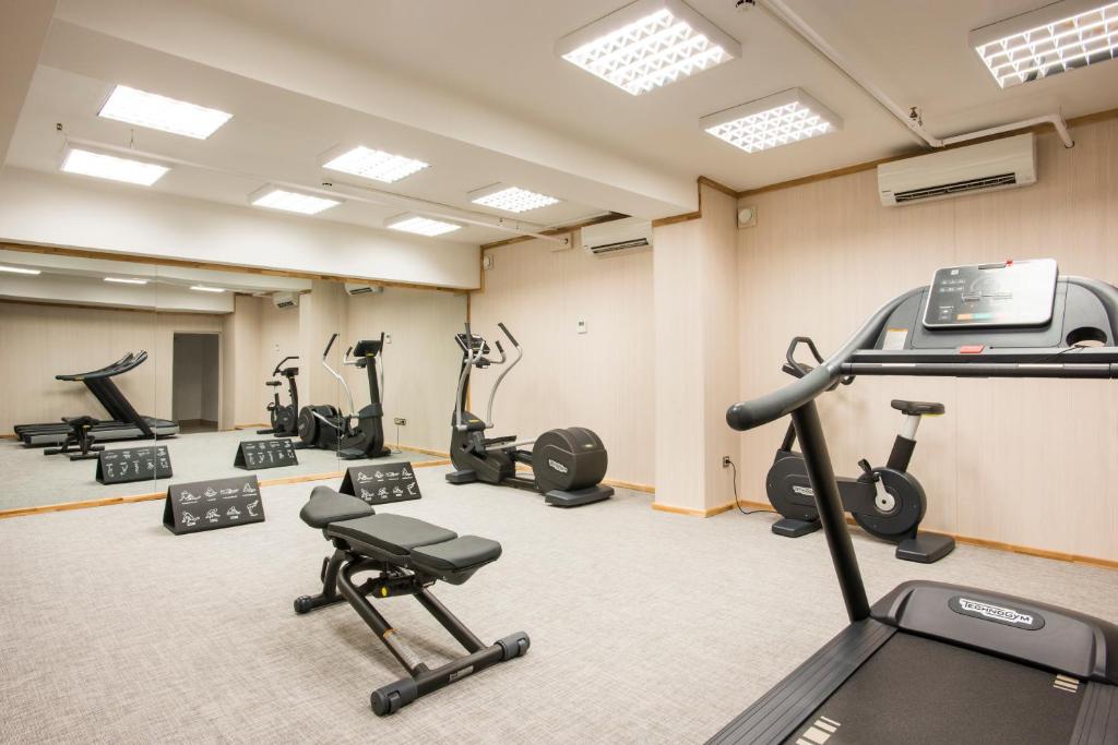 Posilňovňa alebo fitness centrum v ubytovaní Eurostars Danube Budapest